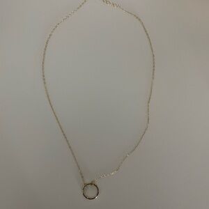 Elegant Rose Gold Costume Jewelry Circle Pendant Necklace
